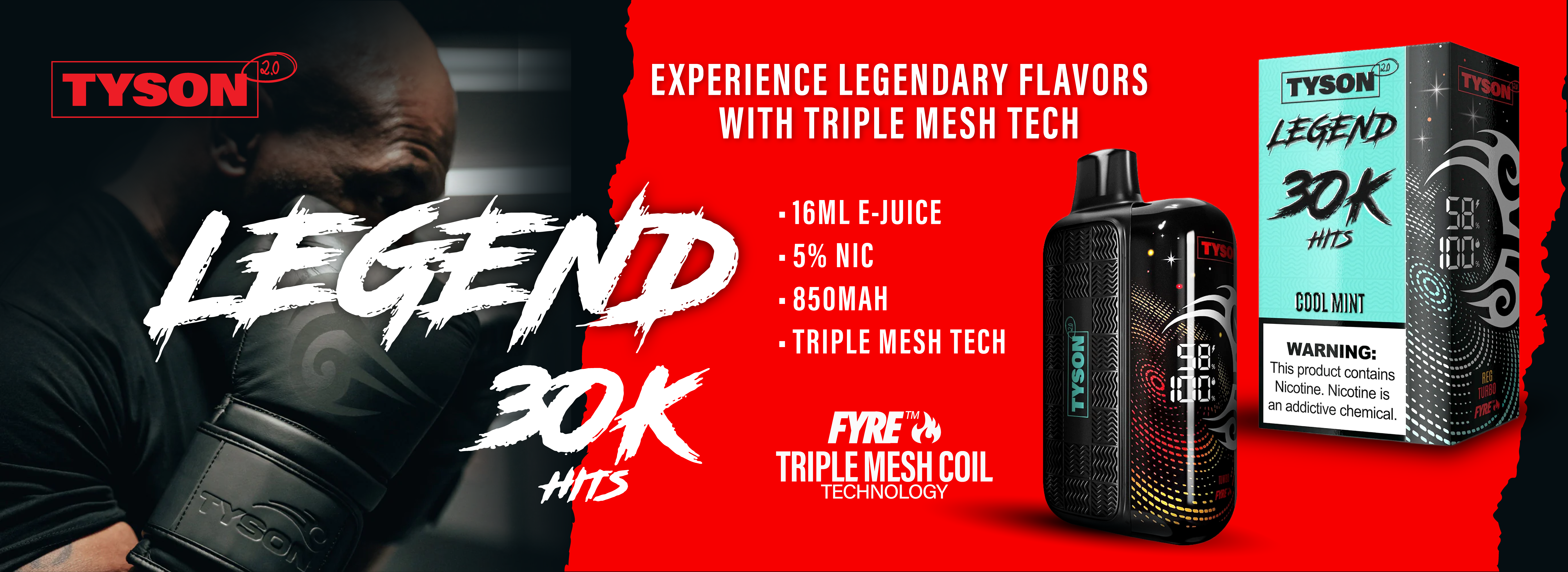 Tyson 2.0 Legend 30K disposable vapes